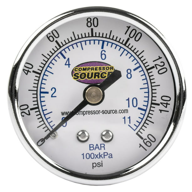 Air Pressure Gauge 0-160PSI 1/4" NPT #28-766